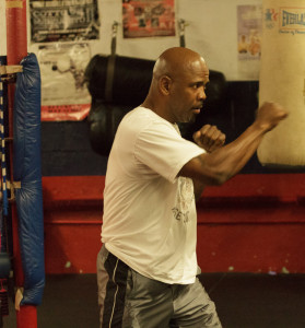Former World Champion Willy Wise Warming Up at the Westbury Boxing Club, Westbury New York